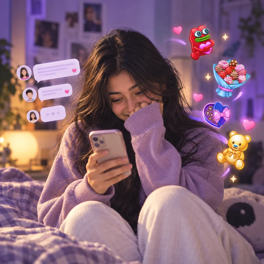A Talkr creator receiving gifts during a call